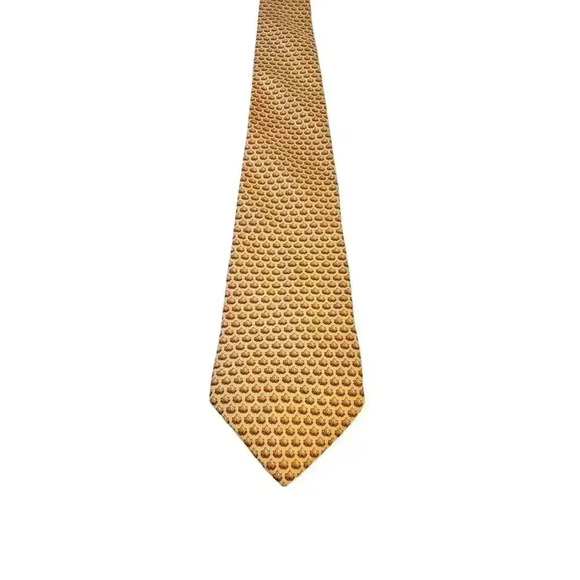 Salvatore Ferragamo Luxury Mens Fall Classic Leaf Print Silk Tie Designer Autumn - Picture 2 of 14
